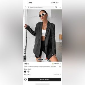 SHEIN Stripped Blazer